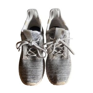 Adidas Cloudfoam Comfort Running Shoes Athletic Lightweight‎ Gray White 8.5